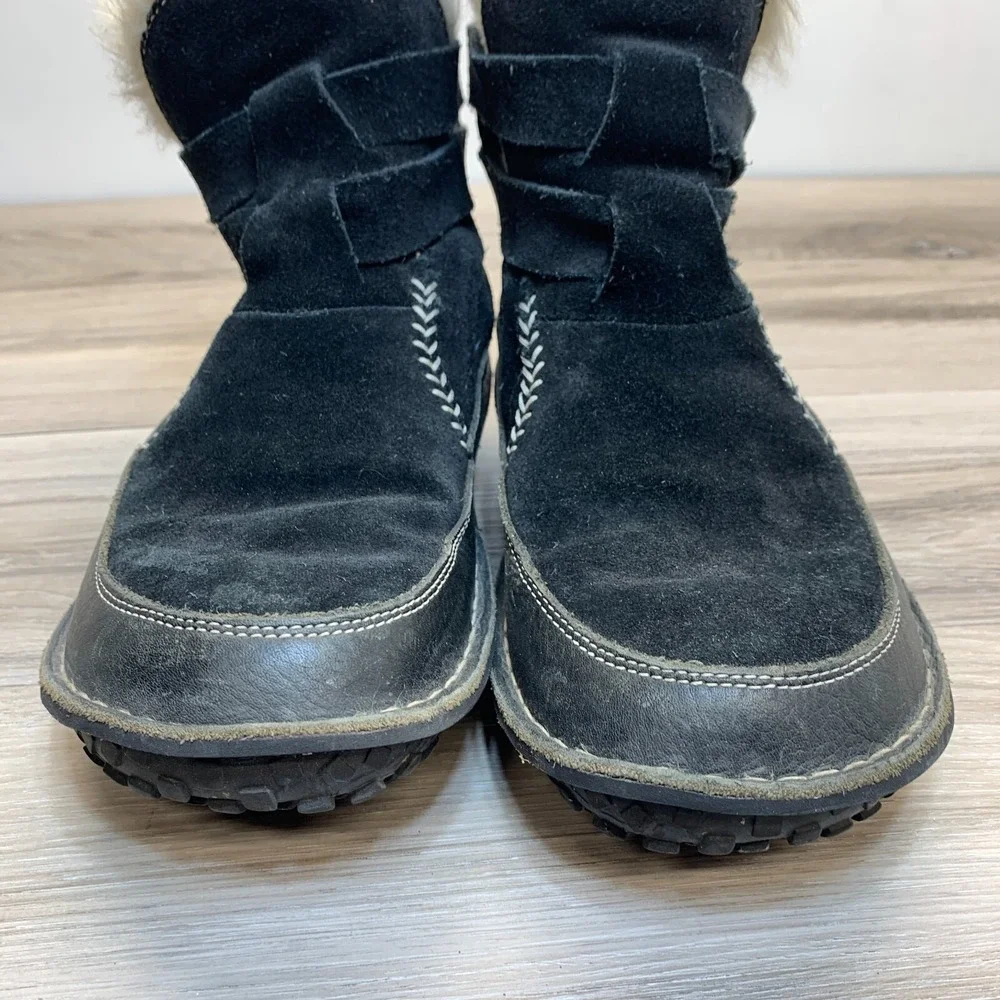 Sorel Womens Tootega NL1460-010 Black Suede‎ Round Toe Ankle Winter Boots Size 6